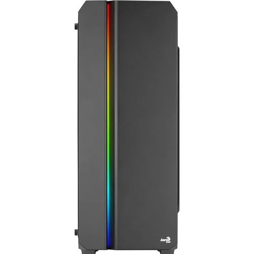 Boîtier Moyen Tour ATX - Aerocool - GENESISV2BK - Panneau Frontal LED ARGB - Ventilateur ARGB 12cm - Noir - vue 4