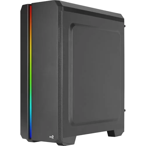 Boîtier Moyen Tour ATX - Aerocool - GENESISV2BK - Panneau Frontal LED ARGB - Ventilateur ARGB 12cm - Noir - vue 6