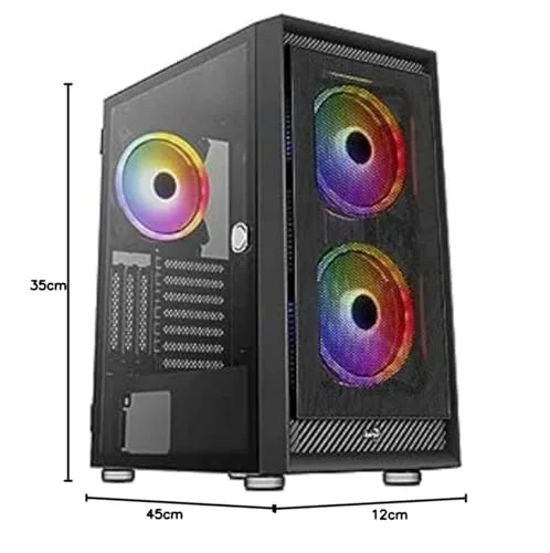 Boitier Moyen Tour ATX AeroCool Graphite RGB avec panneau vitré (Noir) - vue 8