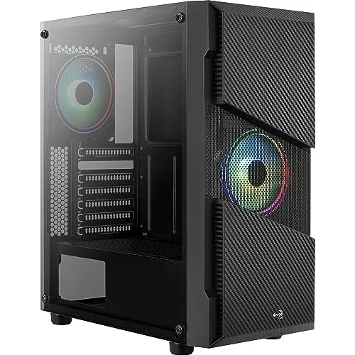 AeroCool Menace Saturn RGB Midi Tower Noir Vitré