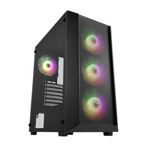 FSP CMT218 RGB Boitier ATX Mid Tower Vitré 4 Ventilateurs ARGB