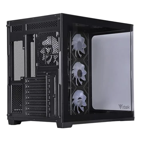 Boitier Moyen Tour ATX - iTek - Dark Cave Curved - Noir - 2 USB 3.0 - Type-C - vue 4
