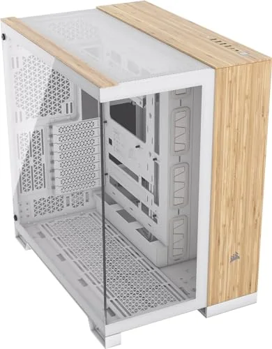 Corsair 6500X White/Bamboo Boîtier ATX E-ATX Double Chambre Panneaux Vitrés