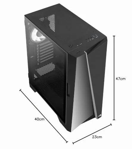 Boîtier PC - AEROCOOL - Mirage G V1 - Boitier sans alimentation - Moyen tour - Format ATX - Noir ( ACCM-PB25013.11 ) - vue 3