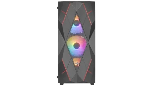 Boîtier PC - AEROCOOL - Volcan G v1 (Noir) - Moyen tour - Format ATX - Sans alimentation - vue 2