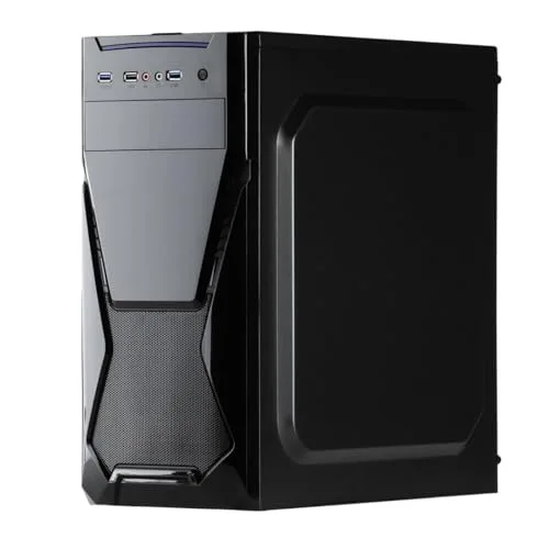 Boîtier PC Akyga AK13BK - Tour midi ATX - Noir - 7 baies internes - Refroidissement arrière 120mm - vue 2