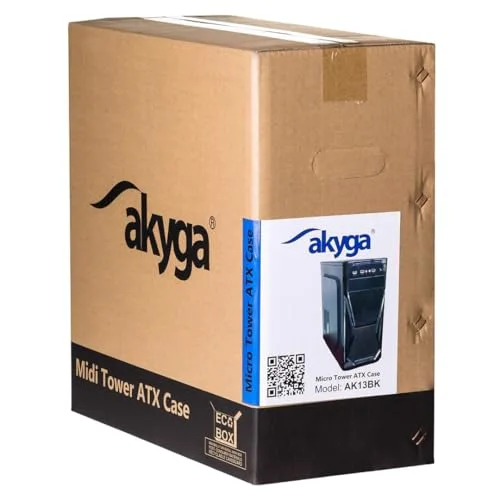 Boîtier PC Akyga AK13BK - Tour midi ATX - Noir - 7 baies internes - Refroidissement arrière 120mm - vue 6