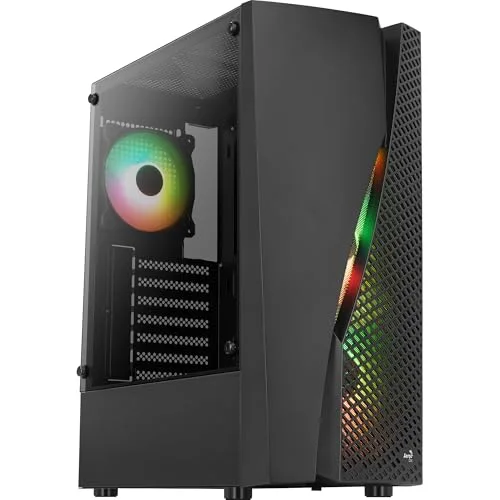 Boîtier PC ATX - Aerocool - WAVEBKV3 - Verre Trempé - 4 Ventilateurs RGB - Noir - vue 3