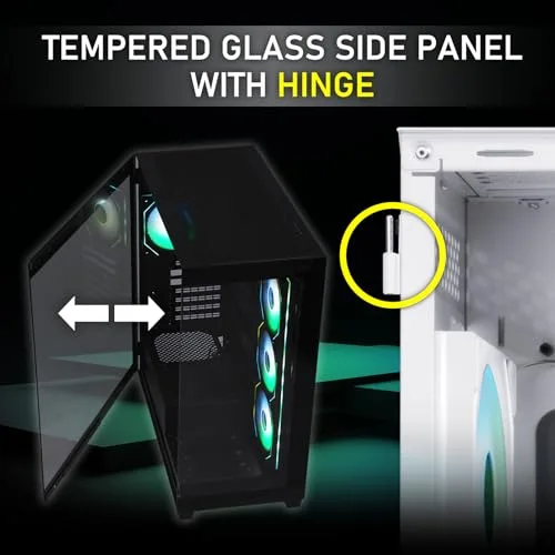 Boîtier PC - BITFENIX - CETO Premium Edition - Moyen tour - ATX - Noir - Verre trempé - USB-C et A-RGB - vue 8