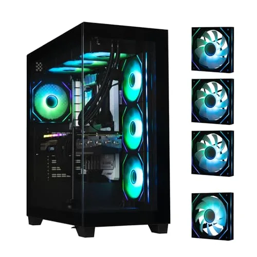 Boîtier PC - BITFENIX - CETO Premium Edition - Moyen tour - ATX - Noir - Verre trempé - USB-C et A-RGB - vue 9