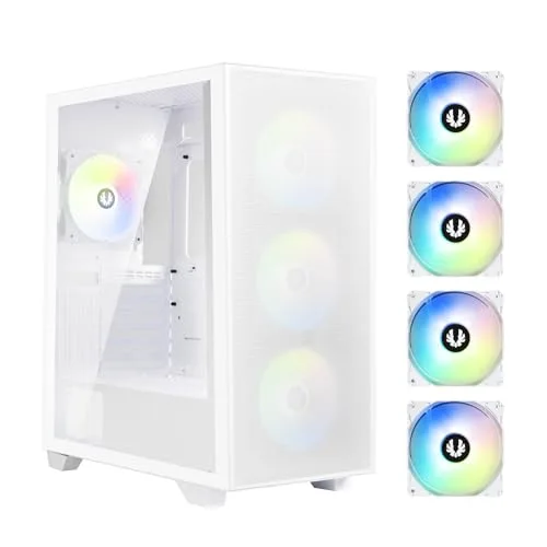 BitFenix Flow Blanc ATX 4 ventilateurs 120mm ARGB