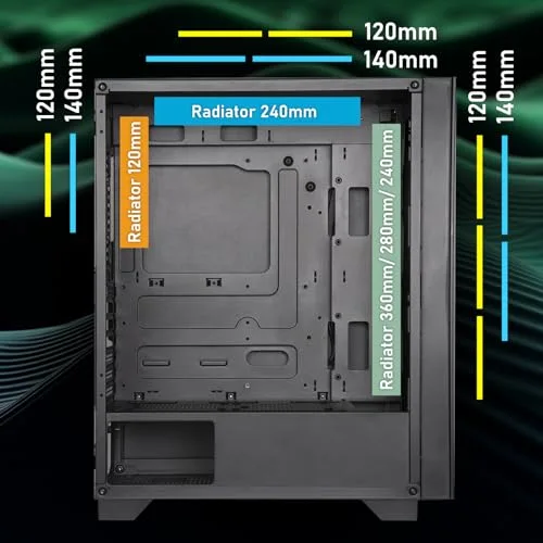 Boîtier PC - BITFENIX - Flow (Noir) - Moyen tour - Format ATX - Sans alimentation - vue 6