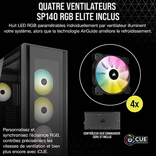 Boîtier PC - CORSAIR - CC-9011226-WW - 7000X - Noir - vue 3
