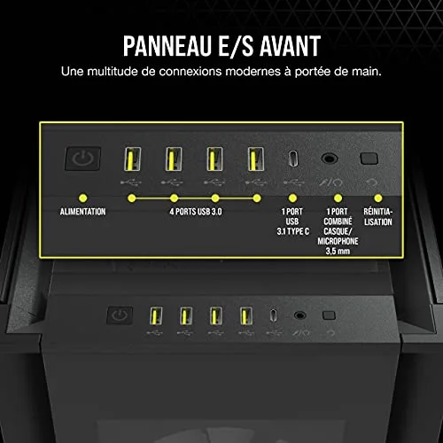 Boîtier PC - CORSAIR - CC-9011226-WW - 7000X - Noir - vue 6