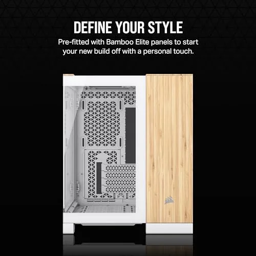 Boîtier PC - CORSAIR - CC-9011288-WW - 2500X - mATX - PC Case - White/Bamboo - vue 3