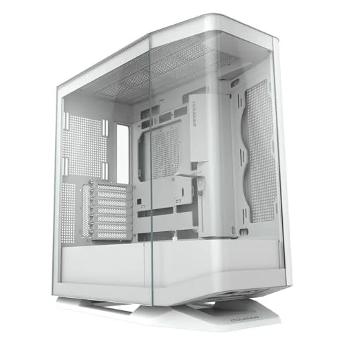 Cougar FV270 RGB Blanc Verre Trempé Incurvé