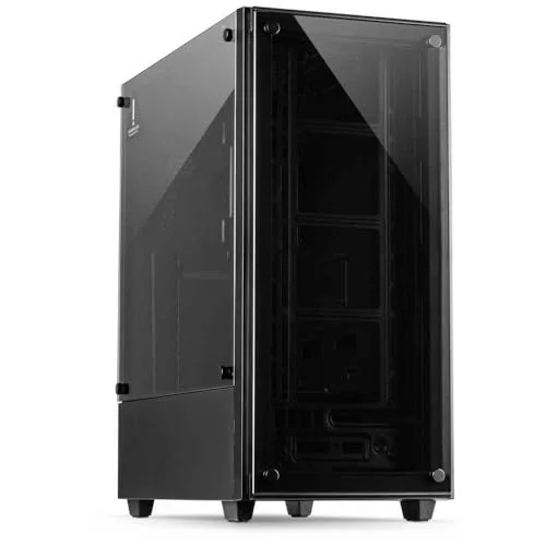 Inter-Tech C-303 Mirror Noir ATX avec panneau avant miroir