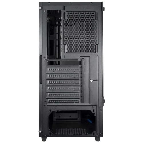 Boîtier PC Full-Tower - INTERTECH - C-303 Mirror Noir - 3 ventilateurs - 2 baies internes - 4 baies dextension - vue 2