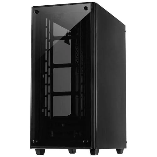 Boîtier PC Full-Tower - INTERTECH - C-303 Mirror Noir - 3 ventilateurs - 2 baies internes - 4 baies dextension - vue 4