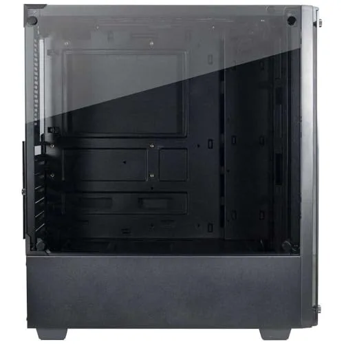 Boîtier PC Full-Tower - INTERTECH - C-303 Mirror Noir - 3 ventilateurs - 2 baies internes - 4 baies dextension - vue 6