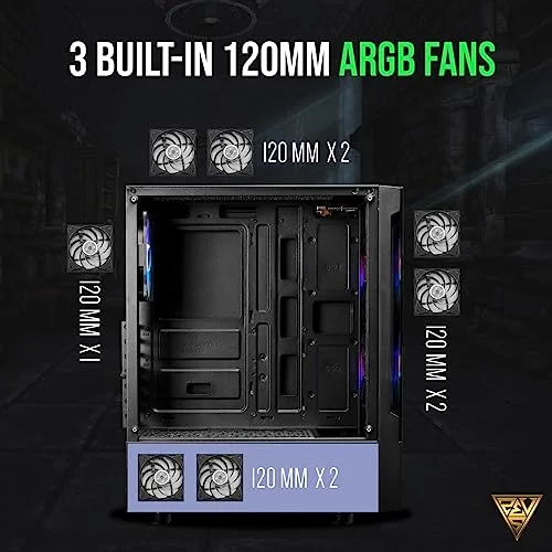 Boîtier PC - Gamdias - Talos E3 - Panneau en verre trempé - RGB personnalisable - ATX - vue 2