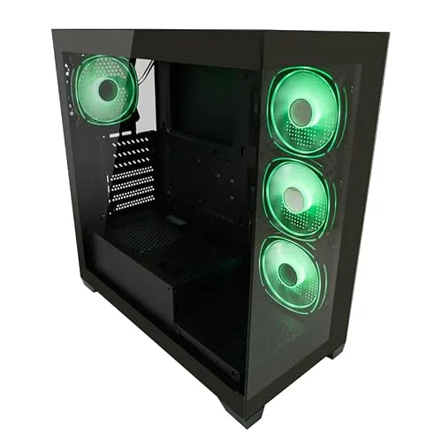 Boîtier PC Gamer ATX LC-Power 715B – Verre Trempé 4 Ventilateurs ARGB Installation Facile - vue 2