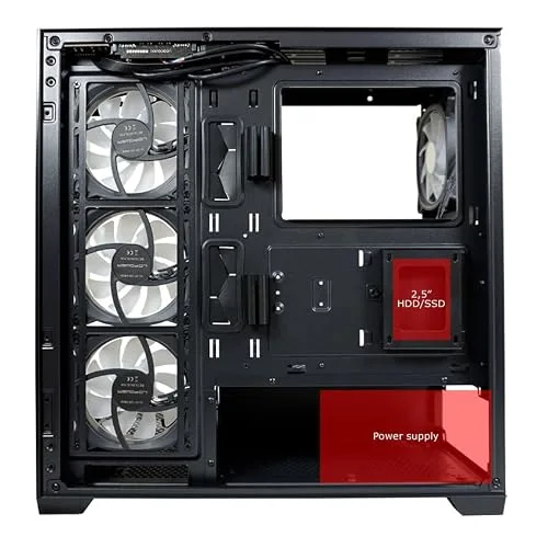 Boîtier PC Gamer ATX LC-Power 715B – Verre Trempé 4 Ventilateurs ARGB Installation Facile - vue 6
