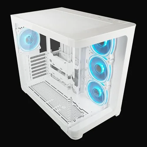 Boîtier PC Gamer - LC-Power Gaming 8001W Pro-Storm Light - Compatible ATX - Design moderne - vue 3
