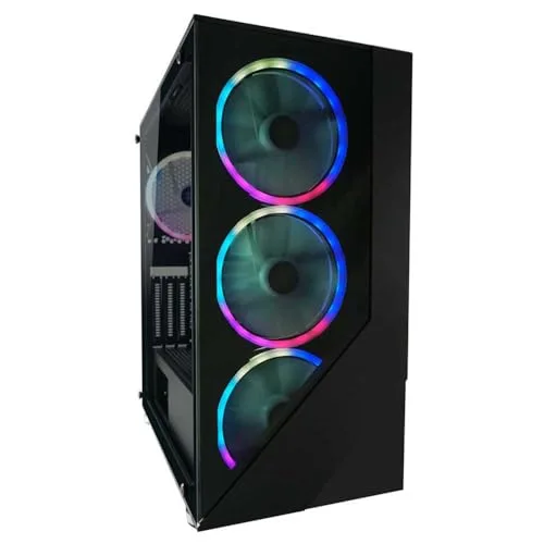 Boîtier PC Gamer - LC-POWER - Gaming 803B - 4 ventilateurs ARGB - Verre trempé - Compatible ATX - Connectique moderne - vue 3