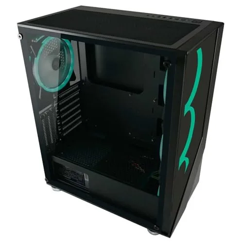 Boîtier PC Gamer - LC-POWER - Gaming 803B - 4 ventilateurs ARGB - Verre trempé - Compatible ATX - Connectique moderne - vue 6