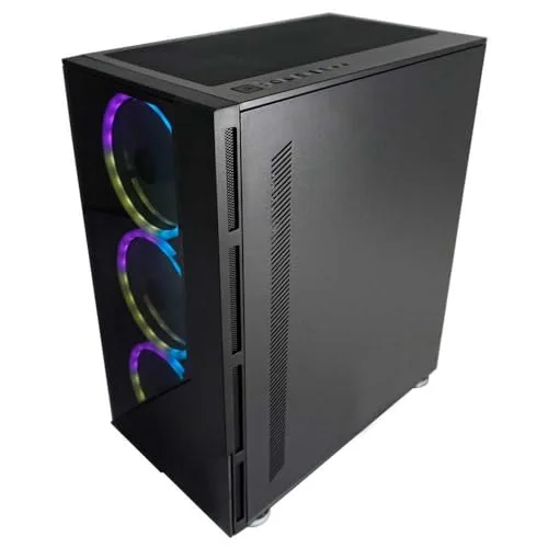 Boîtier PC Gamer - LC-POWER - Gaming 803B - 4 ventilateurs ARGB - Verre trempé - Compatible ATX - Connectique moderne - vue 7