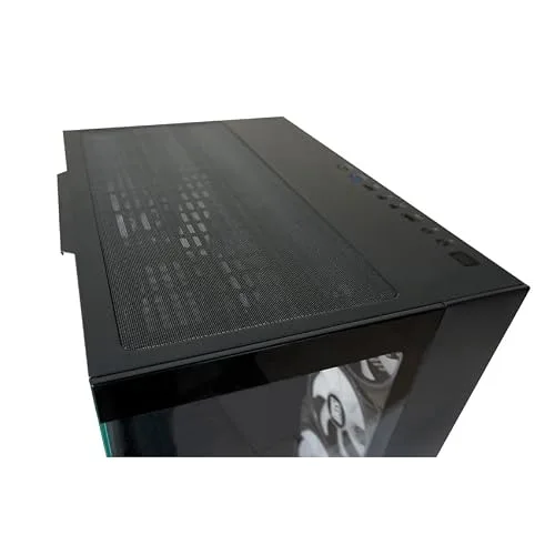Boîtier PC Gamer - LC-Power - Gaming 809B - Verre trempé - Compatible ATX - Ventilateurs ARGB - Noir mat - vue 3