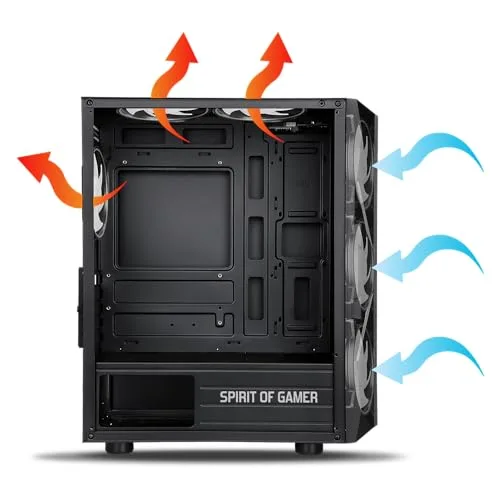Boitier PC Gamer Spirit Of Gamer Rogue 7 - RGB 6 Ventilateurs ARGB Verre Trempé - vue 8