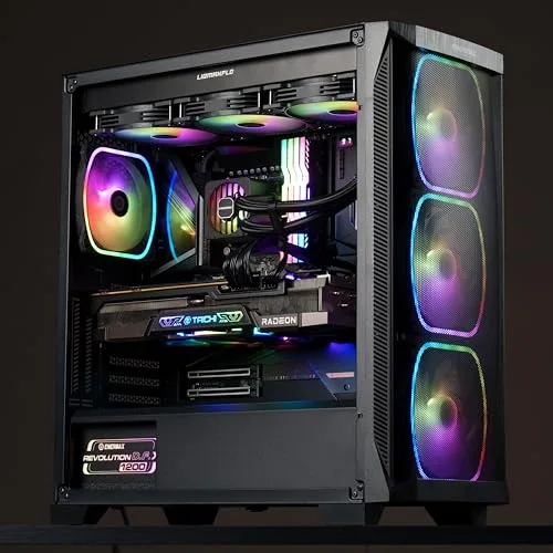 Boîtier PC gaming - Enermax - StarryKnight SK30 - Blanc et Noir - 4 ventilateurs RGB - Support vertical GPU - vue 7