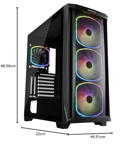 Boîtier PC gaming - Enermax - StarryKnight SK30 - Blanc et Noir - 4 ventilateurs RGB - Support vertical GPU - vue 8