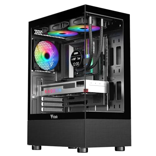 Boîtier PC - ITEK - SHOWBUI 33B - Tour ATX - Ventilateur ARGB 12 cm - Verre Trempé - vue 6