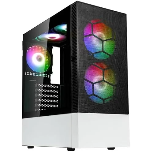 Kolink Observatory MX Glass ARGB 5 Ventilateurs ATX Noir/Blanc