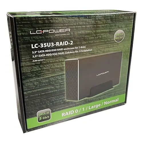Boîtier PC - LC-POWER - LC-35U3-RAID-2 - 2 Baies 35 Pouces - Ventilation Optimale - Compatible ATX - vue 6