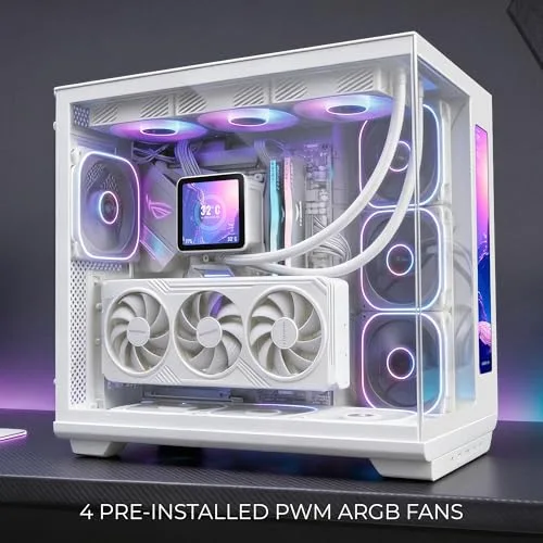 Boîtier PC - MARS GAMING - MC-REVMAX - Écran IPS 118 - 4 Ventilateurs PWM ARGB - HUB PWM+ARGB - vue 4