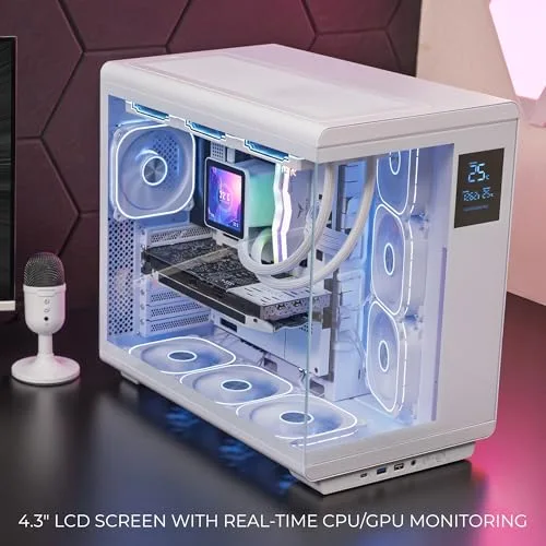 Boîtier PC - MARS GAMING - MC-REVPRO - ATX semi-tour - Écran LCD 43 - 4 ventilateurs PWM ARGB - vue 2