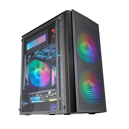 Mars Gaming MC300 Noir Micro-ATX 3 Ventilateurs FRGB Verre Trempé
