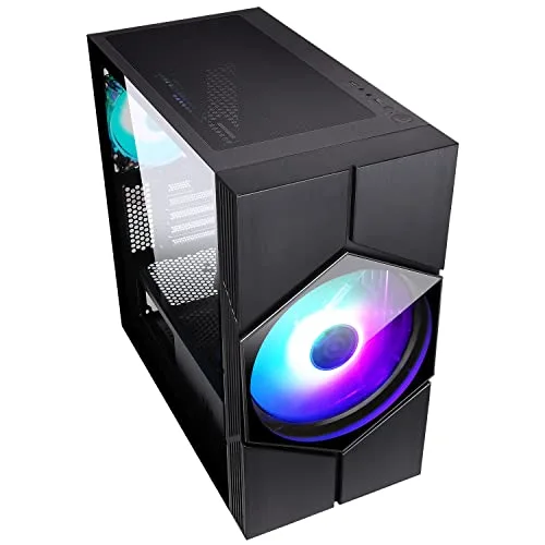 Boîtier PC Mini Tour Micro ATX - ITek - Vortex RGB - Panneau vitré - Blanc - Taille unique - vue 7