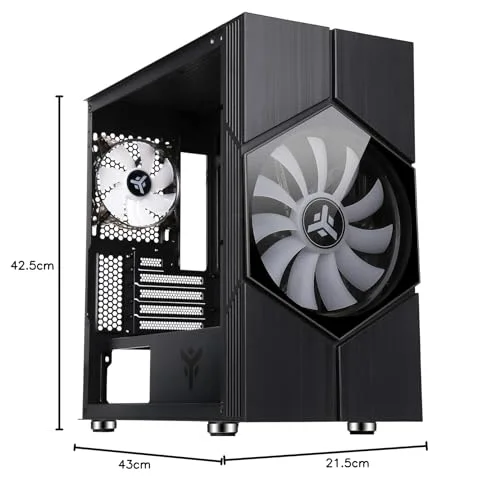 Boîtier PC Mini Tour Micro ATX - ITek - Vortex RGB - Panneau vitré - Blanc - Taille unique - vue 8