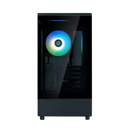 Boîtier PC Mini Tour sans alim - ZALMAN P10 (Noir) - Micro ATX/Mini-ITX - 1x120mm A-RGB - USB-C/3.0/HD Audio - Verre - vue 3