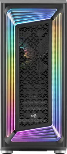 Boîtier PC Moyen Tour ATX - Aerocool - Interstellar RGB - Panneau vitré - Noir - Taille unique - vue 2