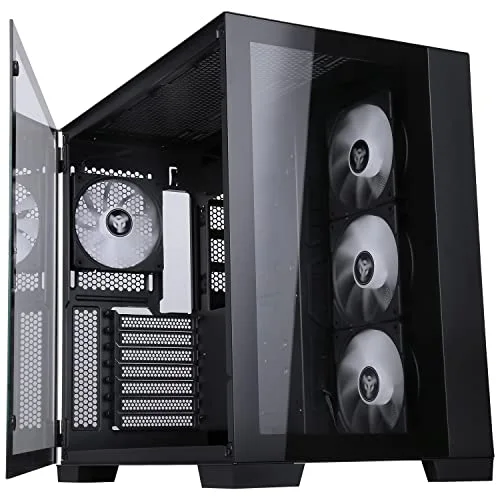 Boîtier PC Moyen Tour ATX avec panneau vitré ITek Dark Cave RGB - noir - TU - vue 5