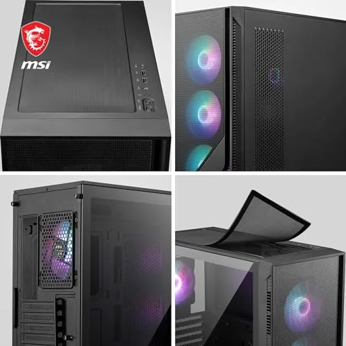 Boîtier PC - MSI - MAG Forge 321R - Moyen Tour - Ventilateurs ARGB - Compatible GPU RTX 40 - vue 6