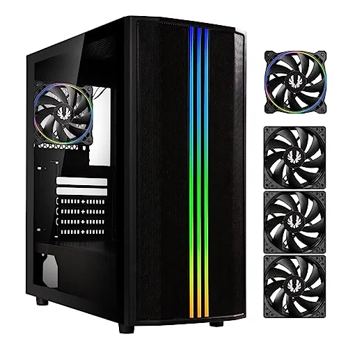 BitFenix Saber Mesh Noir ATX avec 4 ventilateurs 120mm ARGB