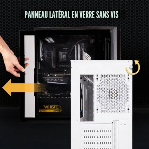Boitier PC sans alimentation - BITFENIX Saber Mesh (Noir) - Moyen tour - Format ATX - vue 8