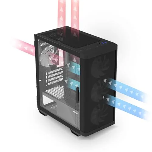 Boitier PC sans alimentation - ZALMAN M4 ARGB (Noir) - Moyen tour - Format M-ATX - vue 3